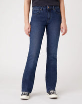 SPODNIE DAMSKIE WRANGLER BOOTCUT BONFIRE BLUE W28BHN34K 112128219